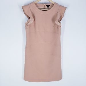 Ann Taylor Pink Flutter Sleeve Shift Dress